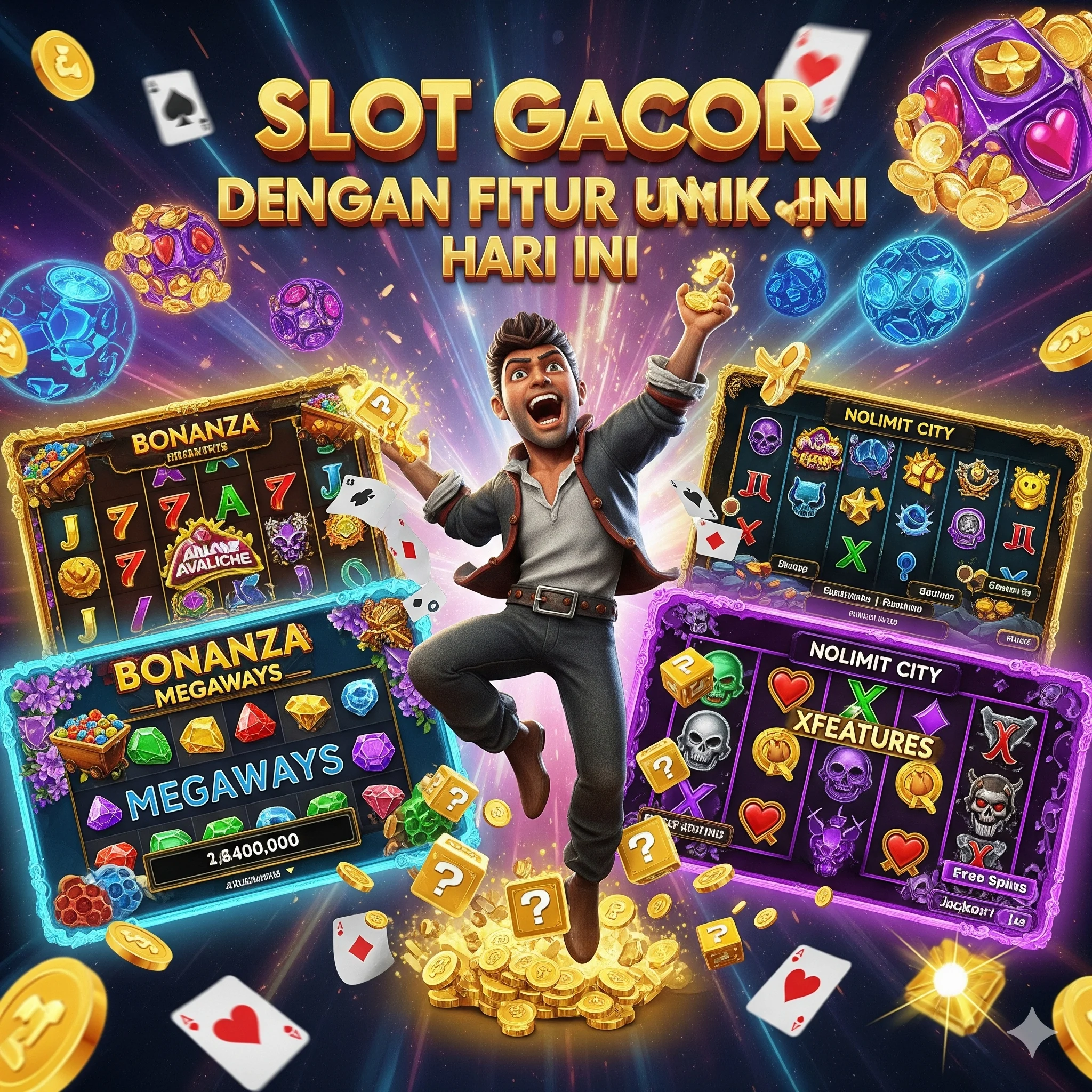 Slot Gacor dengan Fitur Unik Hari Ini Free Spin, Wild, dan Bonus Multiplier Paling Menguntungkan